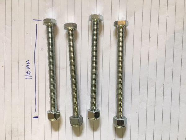 Iveco exhaust brake bolts x 4 For Iveco intermediate pipe (exhaust) 75E